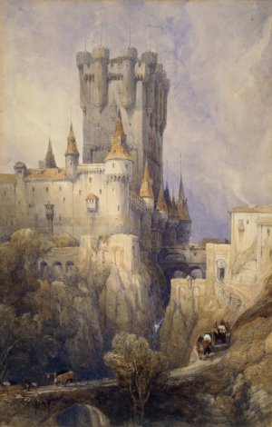 Alcazar, Segovia, Spain by David Roberts Oil Painting