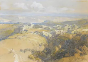 Bethlehem, Looking Towards The Dead Sea by David Roberts Oil Painting