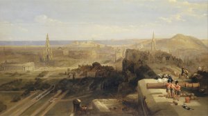 Edinburgh from the Castle Oil painting by David Roberts