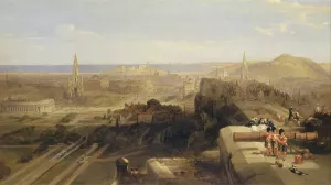 Edinburgh from the Castle by David Roberts Oil Painting