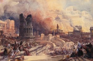 London The Destruction Of A City by David Roberts Oil Painting