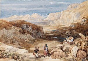 Petra, Jordan  by David Roberts Oil Painting