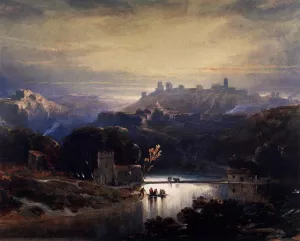The Castle of Alcala de Guadaira by David Roberts Oil Painting