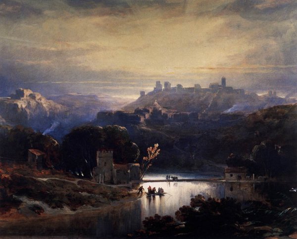 Main Product Photo of The Castle of Alcala de Guadaira Painting by David Roberts