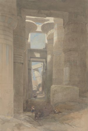 The Great Temple of Amon Karnak, The Hypostyle Hall by David Roberts Oil Painting