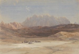 The Plain of El Raheh, Mount Sinai by David Roberts Oil Painting