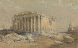 The Temple of Baalbec by David Roberts Oil Painting