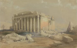 The Temple of Baalbec by David Roberts Oil Painting