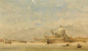 Venice, a View of the Basilica of Santa Maria della Salute Oil painting by David Roberts