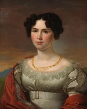 Portrat einer jungen Dame by David Sulzer Oil Painting