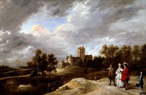 A Castle and its Proprietors by David Teniers The Younger Oil Painting