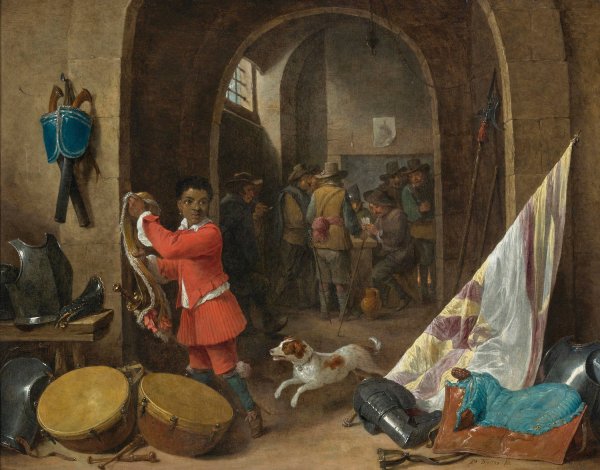 Main Product Photo of A Guardroom Interior Painting by David Teniers The Younger