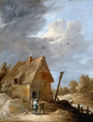 A Road near a Cottage by David Teniers The Younger Oil Painting
