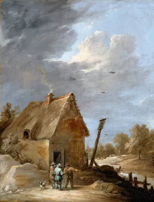 A Road near a Cottage by David Teniers The Younger Oil Painting