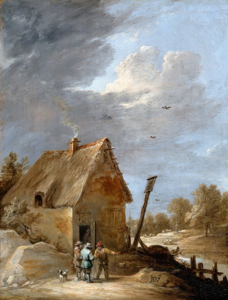 Main Product Photo of A Road near a Cottage Painting by David Teniers The Younger