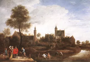A View of Het Sterckshof near Antwerp Oil painting by David Teniers The Younger