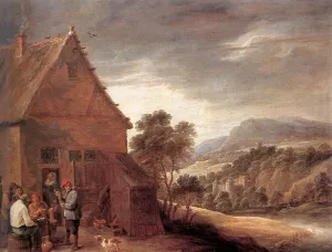Before the Inn Oil painting by David Teniers The Younger
