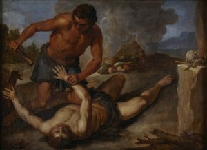 Cain Killing Abel by David Teniers The Younger Oil Painting
