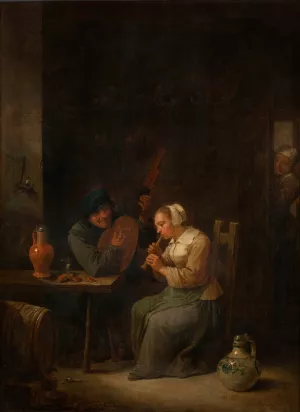 Duet by David Teniers The Younger Oil Painting