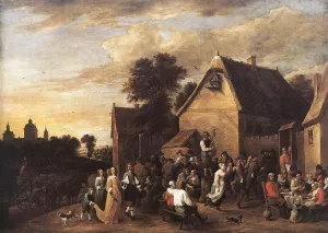 Flemish Kermess by David Teniers The Younger - Oil Painting Reproduction