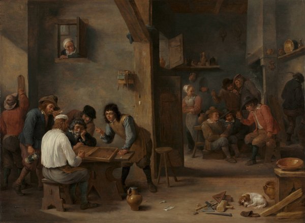 Main Product Photo of Game of Backgammon  Painting by David Teniers The Younger