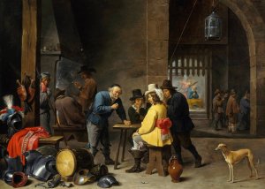 Guardroom with the Deliverance of Saint Peter by David Teniers The Younger Oil Painting