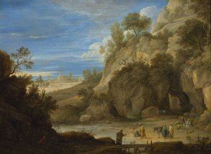 Landscape with a Gipsy camp by David Teniers The Younger Oil Painting