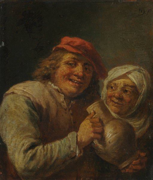 Main Product Photo of Old Man and Woman  Painting by David Teniers The Younger
