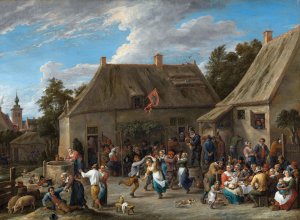 Peasant Kermis by David Teniers The Younger Oil Painting