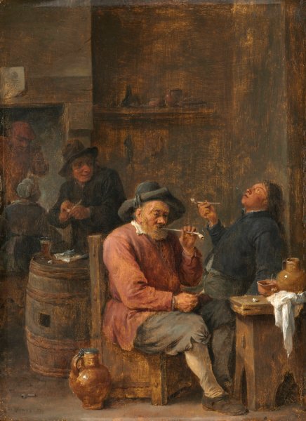 Main Product Photo of Peasants Smoking in an Inn  Painting by David Teniers The Younger