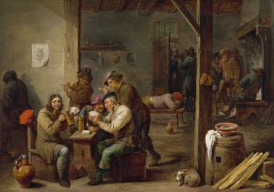 Tavern Scene by David Teniers The Younger Oil Painting