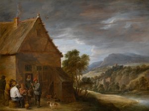 Tavern Scene by David Teniers The Younger Oil Painting