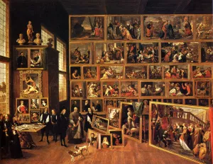 The Archduke Leopold - Wilhelm's Studio by David Teniers The Younger - Oil Painting Reproduction