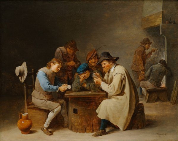 Main Product Photo of The Card Players  Painting by David Teniers The Younger