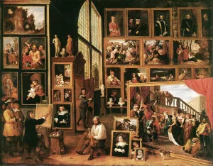 The Gallery of Archduke Leopold in Brussels by David Teniers The Younger - Oil Painting Reproduction