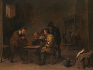 The Gamblers by David Teniers The Younger Oil Painting