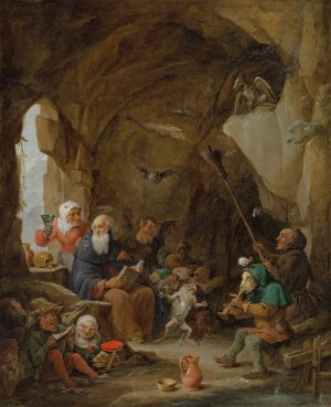 The Temptation of Saint Anthony by David Teniers The Younger Oil Painting