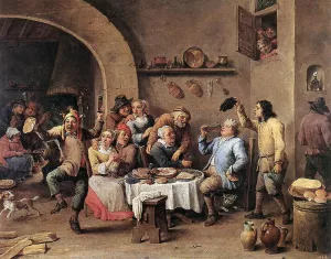 Twelfth-Night The King Drinks painting by David Teniers The Younger