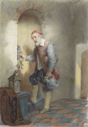 Cipier by David Van Der Kellen Oil Painting