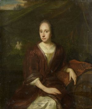 Portrait of Margaretha Nelis by David Van Der Plas Oil Painting