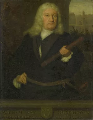 Portrait of Willem van Outhoorn, Governor General of the Dutch East Indies by David Van Der Plas Oil Painting