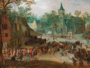 A village kermis by David Vinckboons Oil Painting