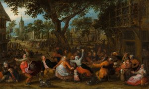 Country Fair by David Vinckboons Oil Painting