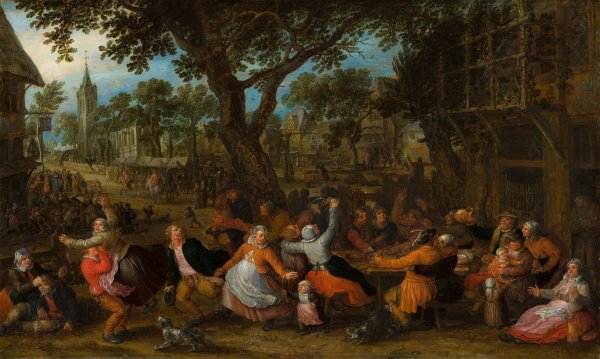 Country Fair  by David Vinckboons - Hand-Painted Oil Painting Reproduction
