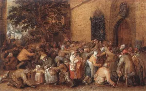 Distribution of Loaves to the Poor Oil painting by David Vinckboons