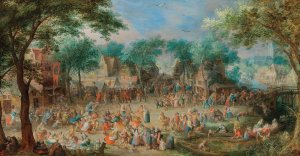 Saint George's Kermesse by David Vinckboons Oil Painting