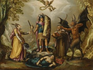 The Christian Soldier by David Vinckboons Oil Painting