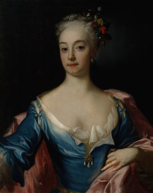 Anna Dorothea Amiga by David Von Krafft Oil Painting