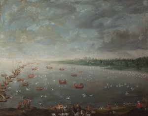 Swan Hunt by De Coninck Oil Painting