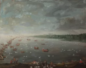 Swan Hunt by De Coninck Oil Painting